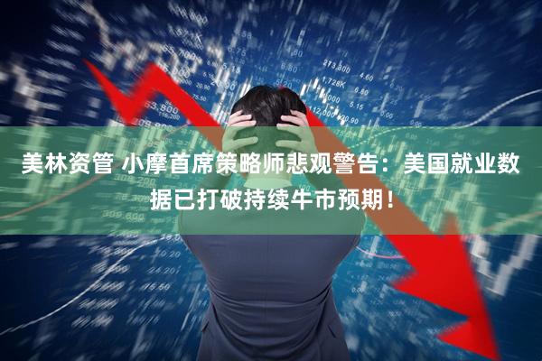 美林资管 小摩首席策略师悲观警告：美国就业数据已打破持续牛市预期！